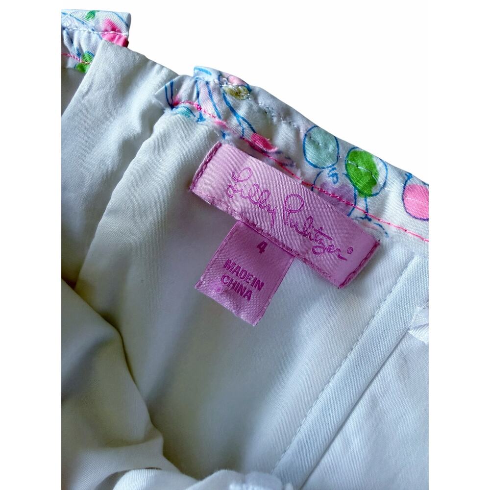 Lilly Pulitzer Pop Lowe Girls Balloons Strapless Dress Size 4 - Picture 13 of 14
